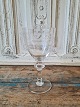 Stort pokal 
glas med ætset 
mønster 
Højde 19,5 cm.