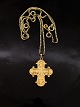 14 karat guld Dagmar kors 2,7 x 2,2 cm. og 14 karat guld kæde 42 cm. emne nr. 565960