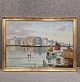 Maleri fra 
Københavns havn 
med skibe
Kunstner Willy 
Dannefjord
Signeret W ...