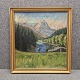 Maleri af 
landskab. Tekst 
på bagside: 
Riessersee, 
Waxenstein 1952
Waxenstein, et 
bjerg i ...
