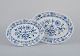 Meissen, Germany, two oval Blue Onion serving platters.
Hand-decorated with blue flowers.
