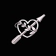Georg Jensen. 
Broche i 
sterling sølv 
#242A - Arno 
Malinowski.
Tegnet af Arno 
Malinowski 1899 
- ...