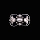 Georg Jensen. 
Broche i 
sterling sølv 
#236A.
Tegnet af 
Georg Jensen 
1866-1935.
Stemplet med 
...