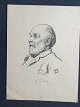 Albert Repholtz (1863-1928):Portræt af Lorenz Frölich (1820-1908)Litografi på ...