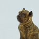 Lille 
koldbemalet 
Wiener bronze 
figur af hund, 
Fransk bulldog 
ca. år 1900
H.  2,2 cm. L. 
1,6 ...