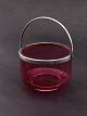 Sugar bowl red 
glass 19th 
century.