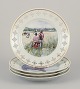 Bing & 
Grøndahl, 
Denmark. A set 
of four 
porcelain 
plates 
featuring 
motifs from 
Carl Larssons 
...