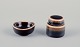 Carl Harry 
Stålhane 
(1920-1990) for 
Rörstrand, 
Sweden.
Miniature bowl 
and miniature 
lidded jar ...