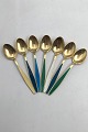 Georg Jensen 
Sterling Sølv 
Ornamental 
Mokkaske Sæt 
(7)
Flerfarvet 
emalje
Måler 9.5 cm 
(3.74 ...