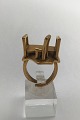 Georg Jensen 
Forgyldt 
Messing Seng / 
Stol Ring  
Måler Ring Str. 
52 (US 6) 
(Regulerbar) 
Designet ...