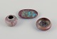 French 
ceramicists.
Three pieces 
of unique 
ceramics.
1940-1960s.
Glaze in earth 
tones and ...