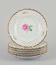 Meissen, 
Germany.
A set of six 
"Pink Rose" 
reticulated ...