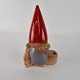 Keramikfigur af en Nissepige med en kat. Fra serien Santa's Family (Tomtefamilj) designet i ...