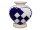 Aluminia, blue Christmas heart vase.Factory first.Height 7.5 cm.There is slight ...