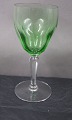 Windsor crystal glassware with faceted stem, white 

wine glasses light green 13.5cm