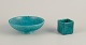 Wilhelm Kåge 
for 
Gustavsberg.
Ceramic bowl 
and a small 
square ceramic 
vase.
"Argenta" ...