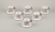 French studio 
ceramicist.
Six pairs of 
coffee cups in 
...