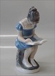 95 Lyngby Porcelænsfigur Skolepige 17,5 cm
