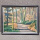 Maleri på 
lærred med 
motiv af 
hovedvejen 
igennem skoven
Kunstner 
Nikolaj 
Mølgaard-
Andersen ...