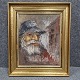 Oliemaleri på 
lærred. 
Impressionistisk 
portræt af mand 
med fuldskæg og 
hat
Kunstner J. P. 
...