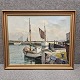 Maleri på 
lærred med 
motiv af havnen 
i Ærøskøbing. 
Dateret 1942 
Kunstner Einar 
Gross (1895 - 
...