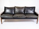 3-person sofa - Rosewood - Black leather cushions - Hans Olsen - Brdr. Juul 
Kristensen - 1960
Great condition
