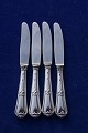 Danish silver flatware by DG. Set of 4 knives 
17.4cm