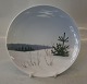 1136 RC Plate with winther landscape 17.5 cm painter 117 pre 1923 Royal 
Copenhagen