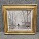 Maleri  af 
oliemaling på 
lærred, med 
motiv af en 
person i en 
skov
Titel Ensom 
mand - ...
