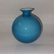 Round blue Carnaby glass vase from Holmegaard