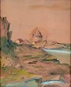 Unknown Danish 
artist. 
Watercolor on 
paper.
Landscape ...