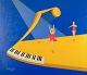 Stig Brymmel, 
svensk 
kunstner.
Olie på 
lærred. 
Abstrakt ...