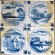 Tile firpas, 
18./19. C. 
Kellinghusen, 
Germany. 13 x 
13 cm.
Framed: 28.5 x 
28.5 cm. With 
...