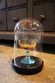 Dekorativ , 
gammel 
cylinderformet 
fransk glas 
Dome / Globe 
på sort træ 
bund til 
udstilling. ...