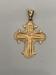 Daymark cross in 14 carat gold, for necklace. Stamped 585 HJ