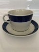 Tea cup with saucer #Blå Koka Rørstrand
Cup H 7 x 9 cm 
Saucer H 2,5 x 15 cm
