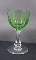 Derby glassware with cutted stems. Green rhine 
wine glasses 12cm
