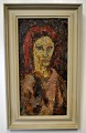 Løfgren, Hans 
(1892 - 1971) 
Denmark: Female 
portrait. Oil 
on masonite. 
Monogrammed. 29 
x 15.5 ...