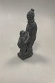 Grønlandsk 
Fedtstensfigur 
af Inuit Kvinde 
og barn
Måler 18cm / 
7.09 inch