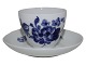 Royal 
Copenhagen Blå 
Blomst Flettet, 
stor kaffekop 
med bemaling 
inden i og med 
tilhørende ...