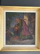 Rudolf 
Rud-Petersen 
(1871-1961):
Den Fortabte 
Søn.
Måske 
forstudie til 
altertavlen i 
Tjele ...