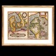 Ortelius 
Danmarkskort 
udgivet år 1584
Tidligste 
version
Mål med ramme: 
51x64cm