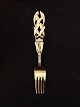 A Michelsen 
forgyldt 
sterling sølv 
jule gaffel 
1941 design Ole 
Hagen emne nr. 
586418