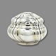 Oval silver 
casket, gilted 
inside
