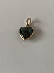 Pendant 14 carat gold, designed as a Heart with Green stone
SOLD