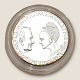 200kr Sølvmønt, 
Dronning 
Margrethe Og 
Prins Henriks 
sølvbryllup, 
1992, I 
original kapsel 
og pose ...