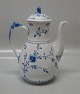 Bing and 
Grondahl Blue 
Fluted with 
butterfly 091 a 
Large coffee 
pot 26 cm 1 l 
Marked with the 
...