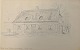 Dansk kunstner 
(20. årh.): Hus 
ved 
Klampenborg, 
1911. Tegning. 
Blyant på 
papir. 14 x 
22,5 ...