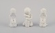 Bing and 
Grondahl, three 
porcelain 
figurines of 
girls.