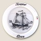 Holmegaard, 
Skibsplatte, 
1977, 
Kongejagt, 
Ørnen, 19,5cm i 
diameter, 
Design Michael 
Bang *Perfekt 
...